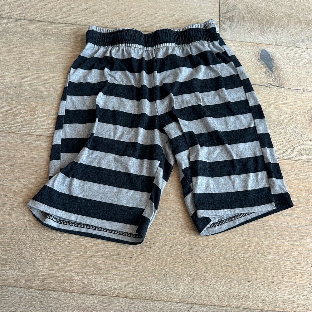 Cat & Jack Black and Gray Striped Kids Shorts